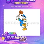 Free Angry Donald Mallet Free Blue Gritting Disney Free SVG - Instant Download
