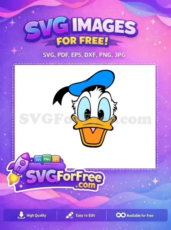 Free Happy Blue Hat Free Orange Beak Donald Duck Disney Free SVG Free Happy Blue Hat Free Orange Beak Donald Duck Disney Free SVG