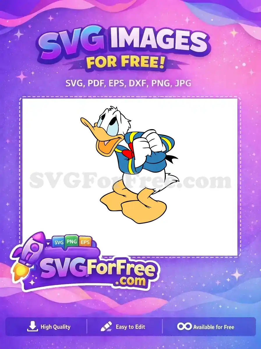 Free Worried Donald Free Blue Sailor Disney Character Free SVG