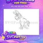 Free Angry Cartoon Donkey Free Teeth Baring Expression Shrek Free SVG - Instant Download