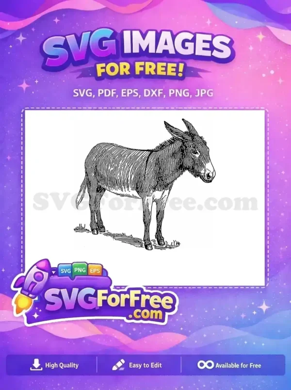 Free Happy Donkey Face Free Black Outline Design Shrek Cartoon Free SVG