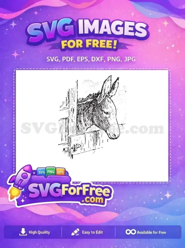 Free Donkey Peeking Over Fence Free Detailed Black Outline Shrek Free SVG Free Donkey Peeking Over Fence Free Detailed Black Outline Shrek Free SVG