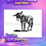 Free Happy Donkey Outline Free Funny Shrek Cartoon Free SVG - Instant Download
