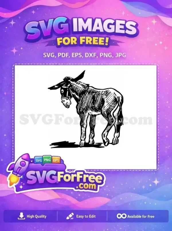 Free Happy Donkey Outline Free Funny Shrek Cartoon Free SVG