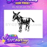 Free expressive Donkey pose Free detailed black outline Shrek Free SVG - Instant Download
