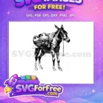 Free Donkey Cartoon Character Free Detailed Outline Design Shrek Free SVG - Instant Download