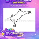 Free Leaping Donkey Free Bold Black Outline Shrek Cartoon Free SVG - Instant Download