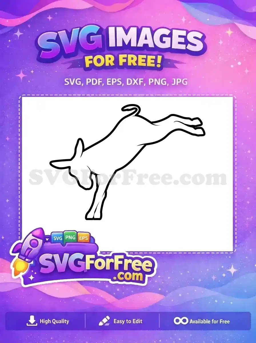 Free Leaping Donkey Free Bold Black Outline Shrek Cartoon Free SVG