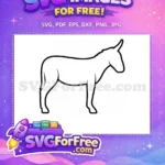 Free Detailed Donkey Outline Free Cute Cartoon Shrek Free SVG - Instant Download