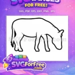 Free Happy Donkey Outline Free Smiling Face Shrek Movie Free SVG - Instant Download