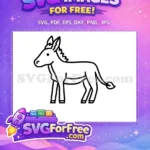 Free cute standing donkey Free friendly cartoon Shrek Free SVG - Instant Download