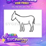 Free Happy Donkey Outline Free Vector Art Shrek Free SVG - Instant Download