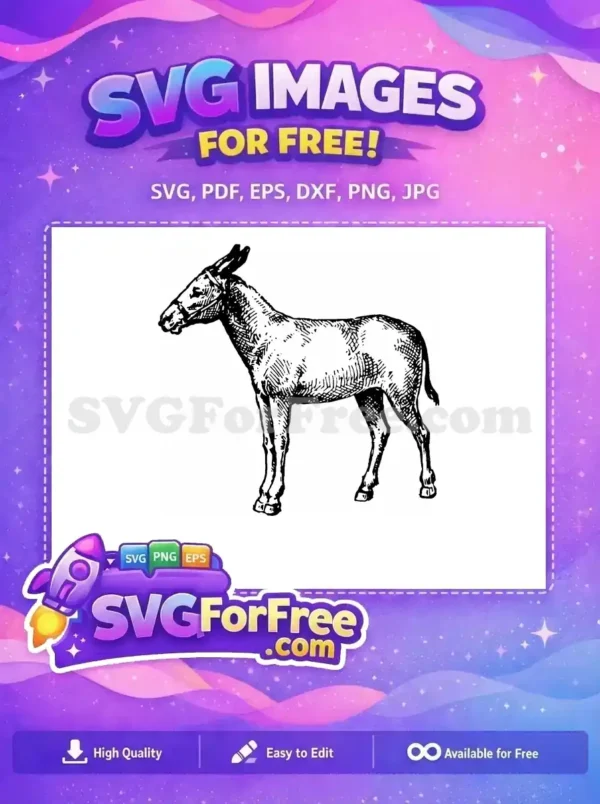 Free Smiling Donkey Outline Free Cartoon Character Shrek Movie Free SVG