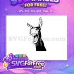 Free Happy Donkey Outline Free Iconic Ears Shrek Cartoon Free SVG - Instant Download