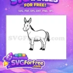 Free Happy Smiling Cartoon Free Cute Long Eared Farm Animal Free SVG - Instant Download