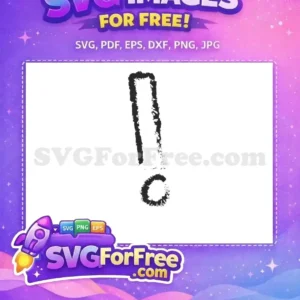 Free Abstract Dark Free Distressed Exclamation Doodle Decoration Elements Free SVG