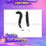 Free Black Abstract Free Brush Strokes Doodle Decoration Elements Free SVG - Instant Download