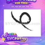 Free Black Brush Doodle Free Decoration Element Art Free SVG - Instant Download