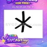 Free Black Stylized Star Free Abstract Doodle Decoration Elements Free SVG - Instant Download