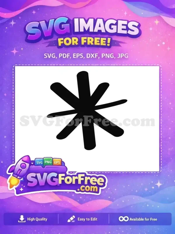 Free Thick Rounded Star Free Doodle Decoration Free SVG