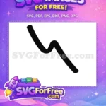 Free Black Wavy Line Free Simple Doodle Decoration Elements Free SVG - Instant Download