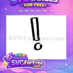 Free Black Exclamation Mark Free Doodle Style Element Warning Symbol Free SVG - Instant Download