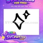 Free Black Sparkle Free Doodle Style Decoration Elements Free SVG - Instant Download
