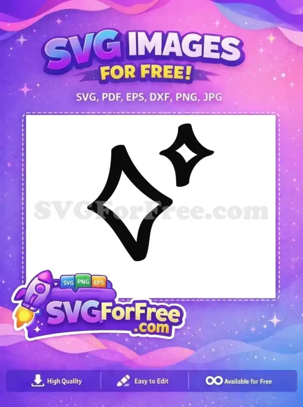 Free Black Sparkle Free Doodle Style Decoration Elements Free SVG