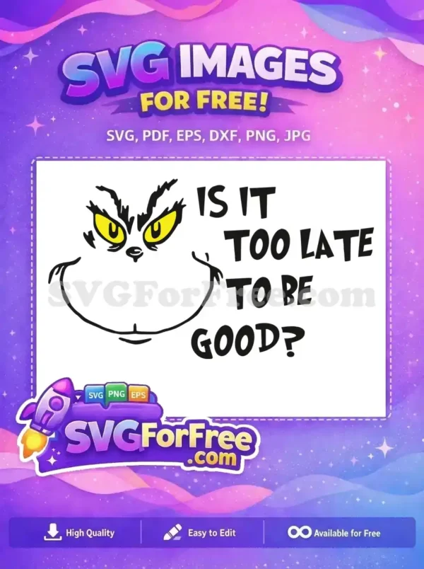 Free Yellow-Eyed Grinch Free Questioning Expression Dr Seuss Free SVG