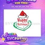 Free Red Santa Free Holidays Grinch Dr Seuss Free SVG - Instant Download