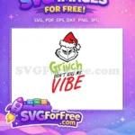 Free Angry Grinch Red Santa Hat Free Vibe Dr Seuss Free SVG - Instant Download