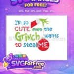 Free Cute Grinch Free Steal Ornament Dr Seuss Free SVG - Instant Download