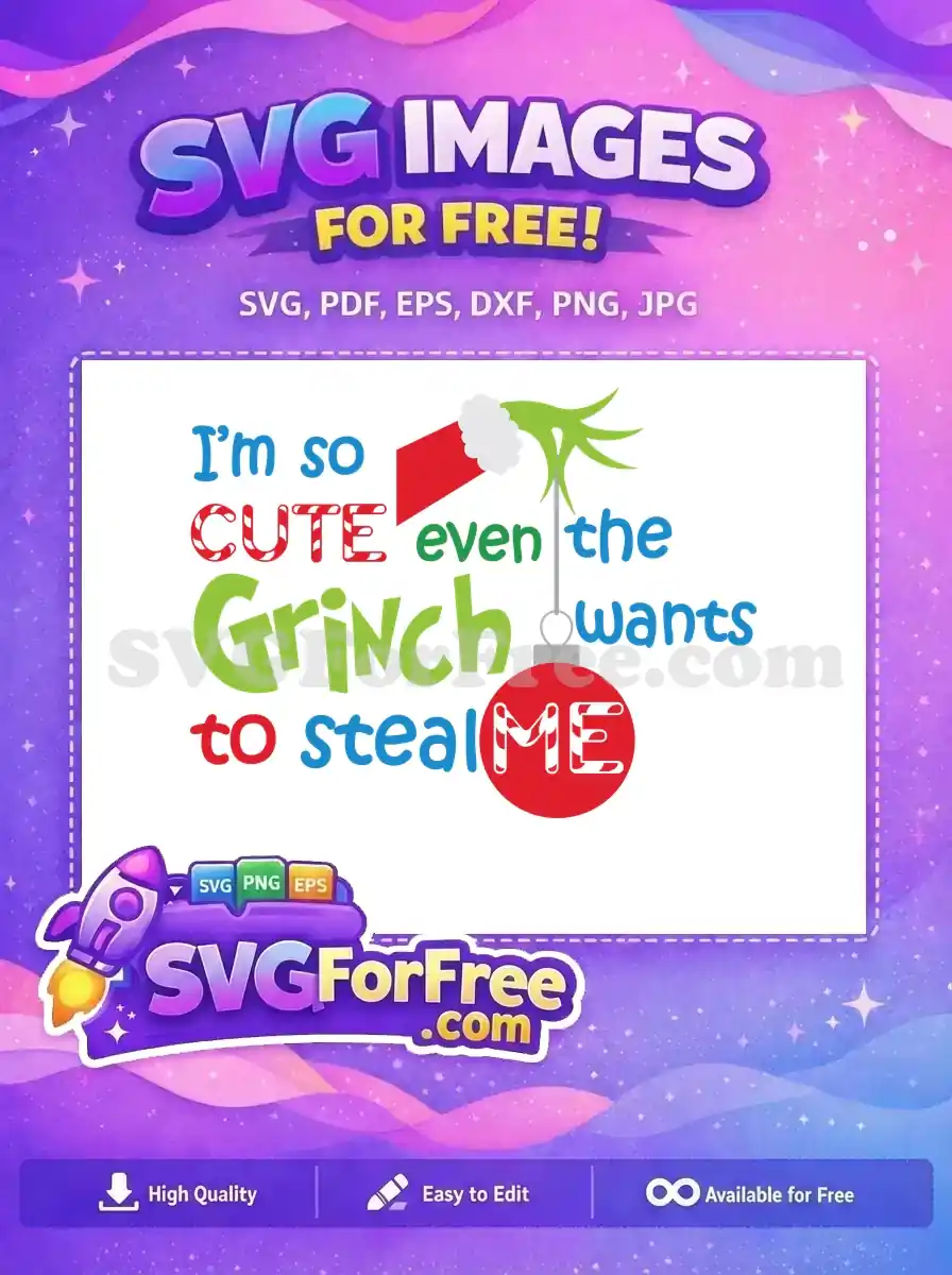 Free Cute Grinch Free Steal Ornament Dr Seuss Free SVG