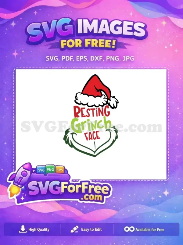 Free Red Hat Free Resting Grinch Dr Seuss Free SVG