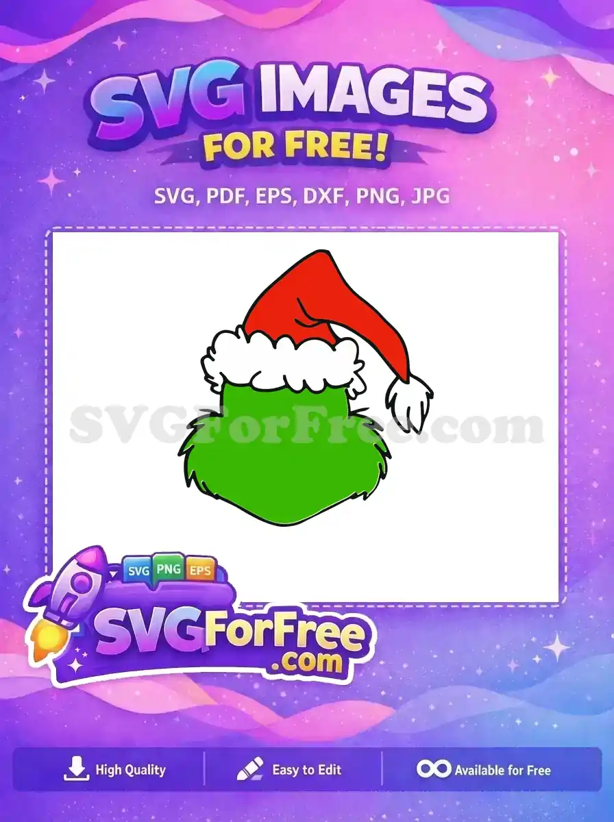 Free Green Grinch Free Red Santa Hat Dr Seuss Christmas Free SVG