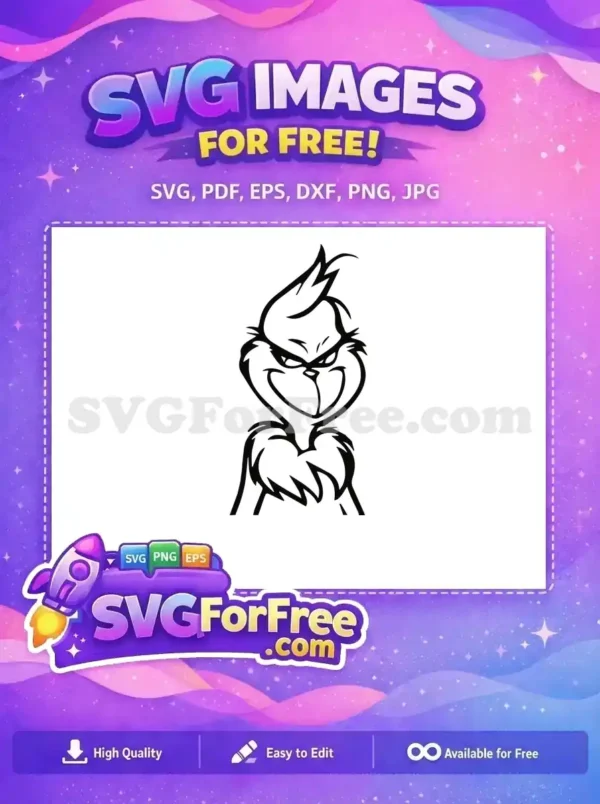 Free Mischievous Grinch Free Christmas Character Dr Seuss Free SVG