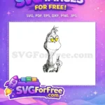 Free Smirking Grinch Free Yellow Eyed Spiky Hair Dr Seuss Free SVG - Instant Download