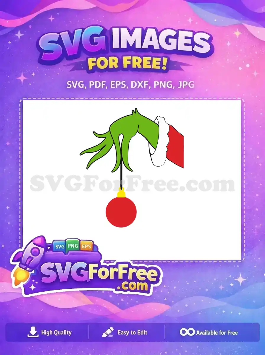 Free Grinch Santa Free Red Ornament Dr Seuss Christmas Free SVG