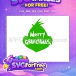 Free Green Grinch Face Free Grinchmas Text Dr Seuss Free SVG - Instant Download
