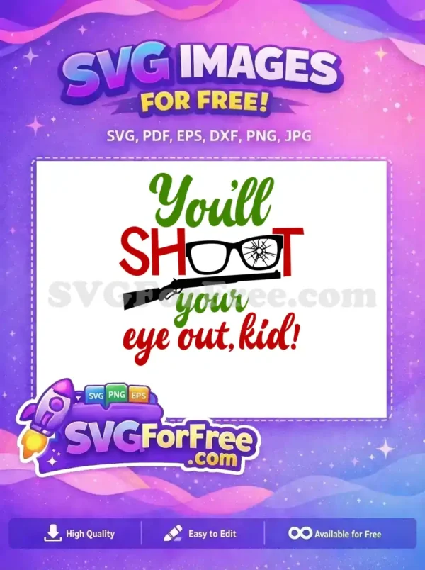 Free Broken Glasses Free Rifle Quote A Christmas Story Free Dr Seuss SVG