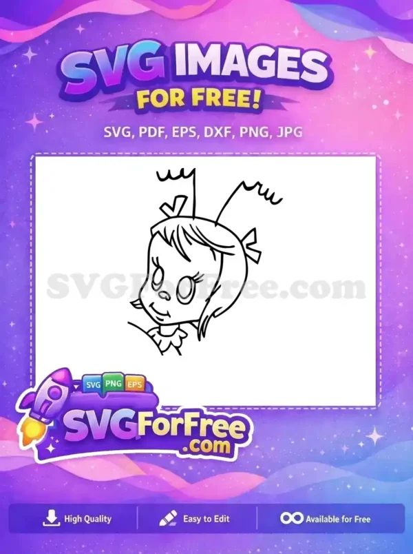Free Happy Whoville Free Curly Hair Grinch Seuss Free SVG