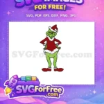 Free Green Grinch Smirk Free Red Santa Outfit Dr Seuss Free SVG - Instant Download