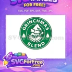 Free Grumpy Grinch Santa Hat Free Grinchmas Blend Logo Dr Seuss Free SVG - Instant Download