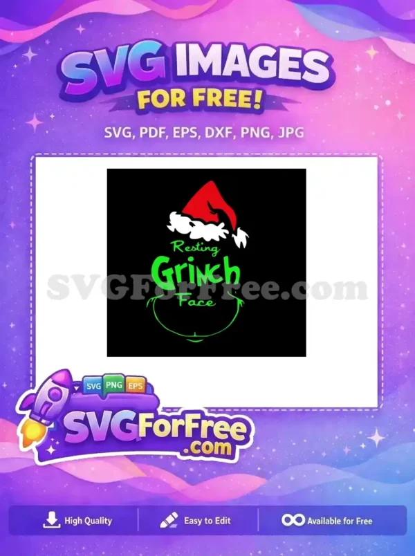 Free Red Hat Free Grinch Face Dr Seuss Free SVG