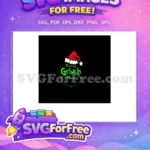 Free Red Santa Hat Free Green Resting Grinch Face Christmas Free SVG - Instant Download