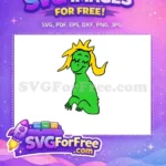 Free Happy Green Grinch Free Yellow Hair Smiling Dr Seuss Free SVG - Instant Download