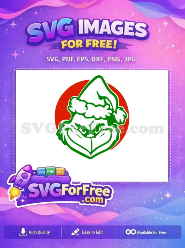 Free Grinch Green Free Santa Hat Dr Seuss Christmas Free SVG