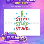 Free Grinch Free STINK STANK STUNK Dr Seuss Free SVG - Instant Download