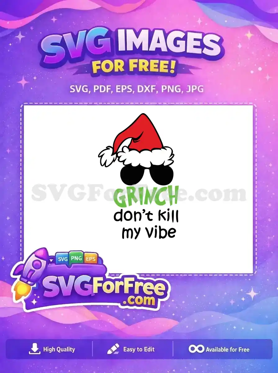 Free Red Hat Free Sunglasses Grinch Dr Seuss Free SVG