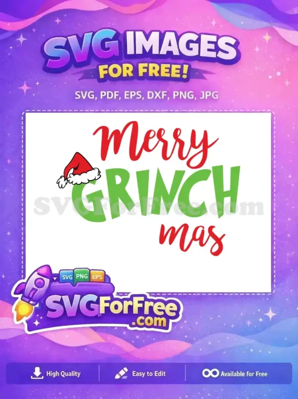 Free Red Santa Hat Free Merry Grinchmas Red Green Dr Seuss Free SVG